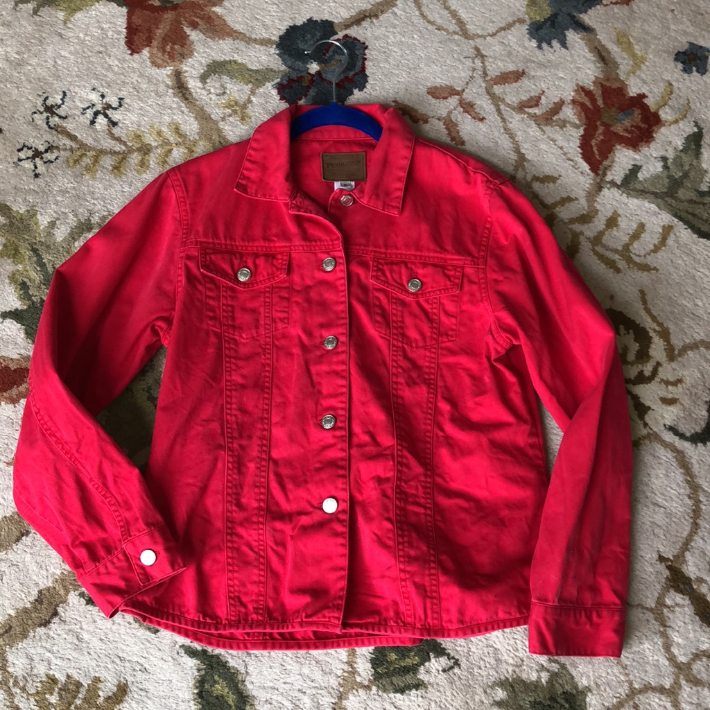 Pendleton Red Jacket Size Medium Button Up